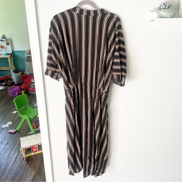 Uma & Leopold Dress Women's XL Anita Pinstripe Flowy Caftan NWT - Picture 11 of 14